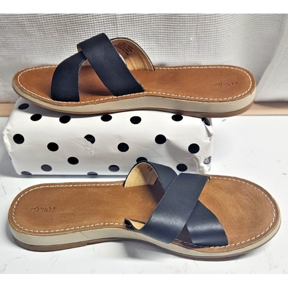 Olukai Ke'A leather criss cross strap sandals Woman Sz US 9